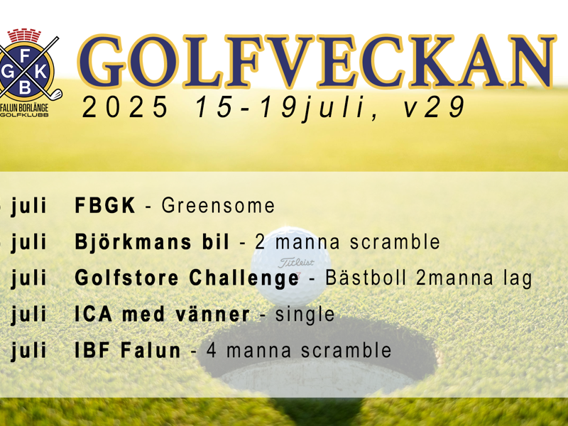 Golfveckan 2025